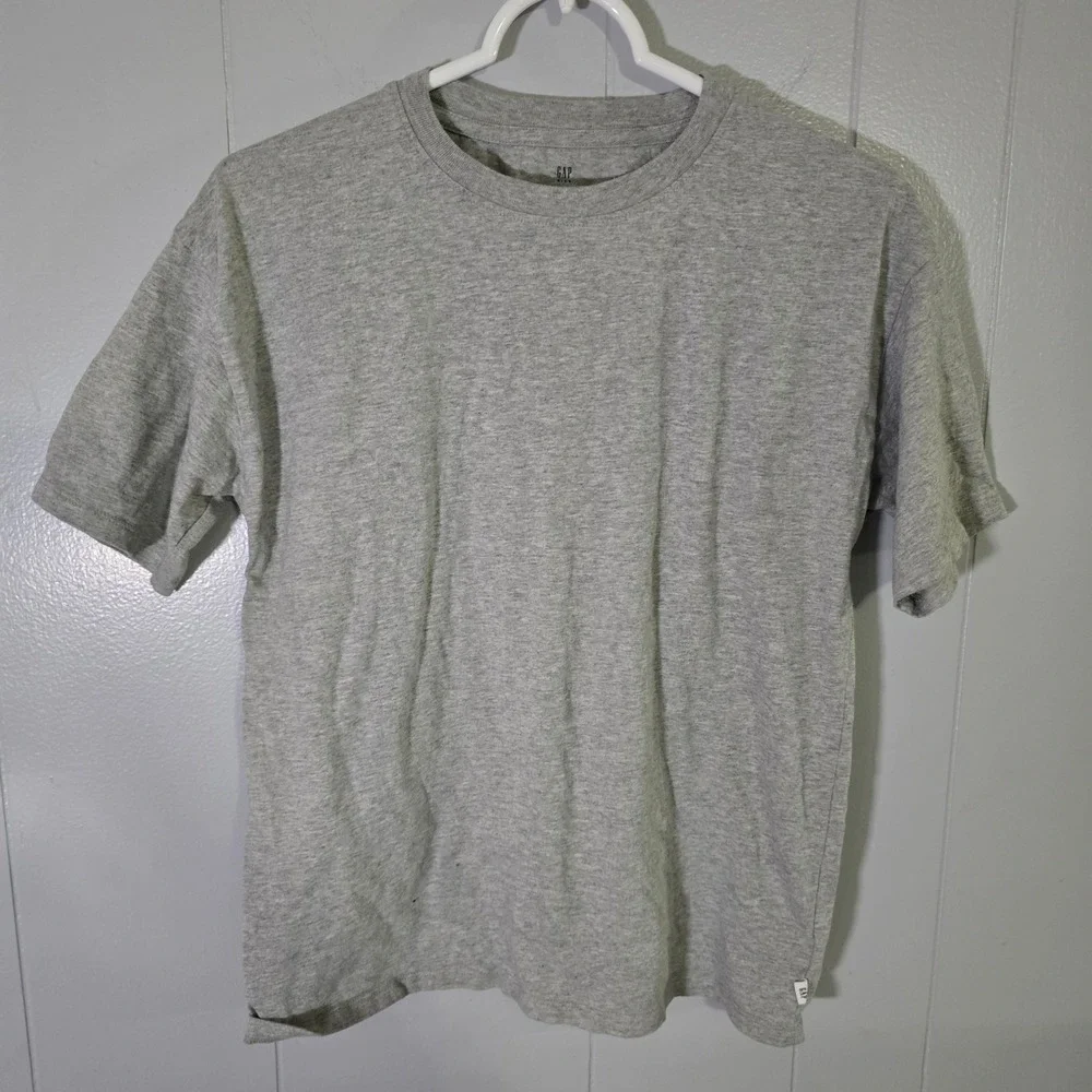 Gap‎ Kids XXL 14-16 Heather Gray Short Sleeve T-Shirt Original Tee 100% Cotton